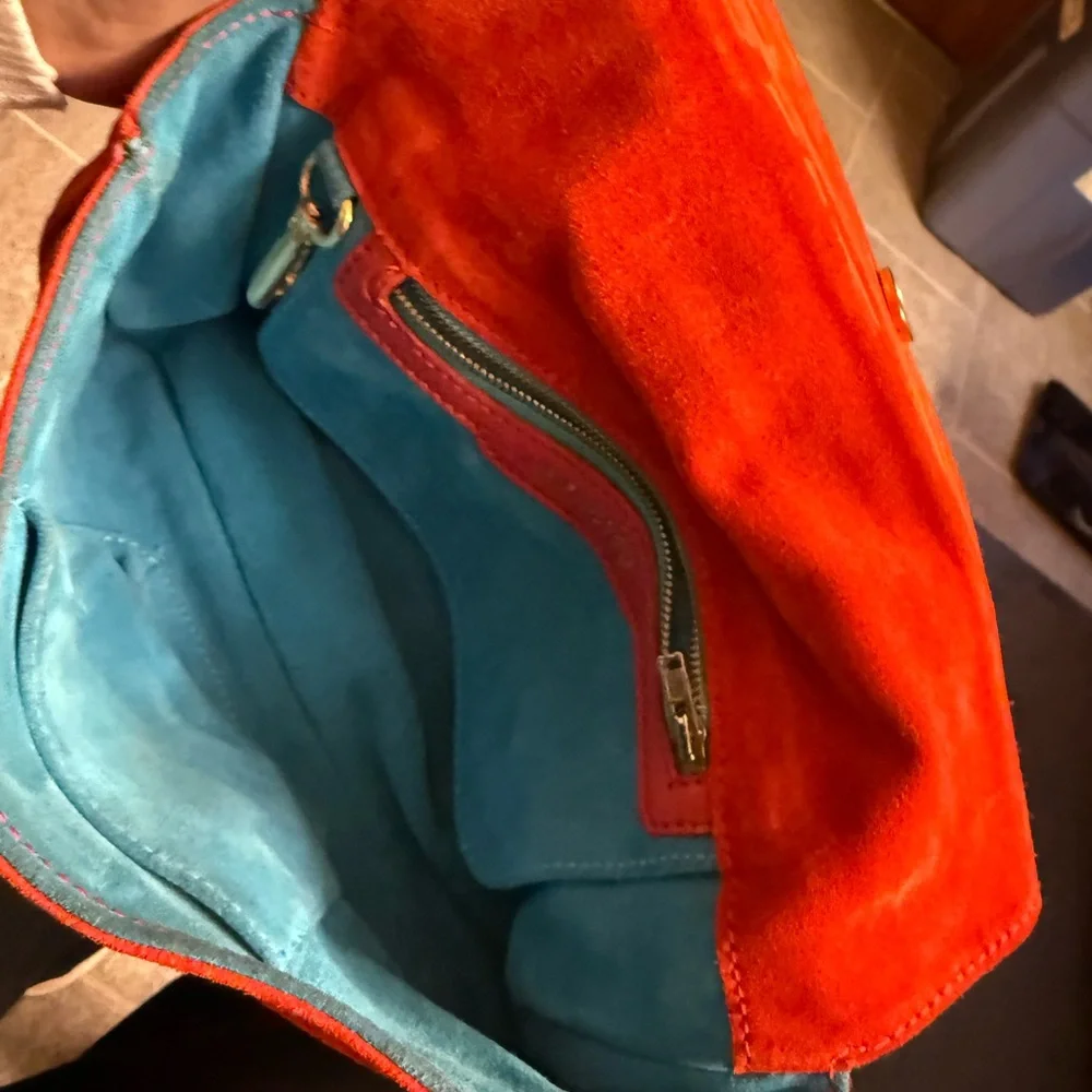 Chic Red Bow suede Women's Shoulder Bag - Picture 7 of 15